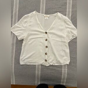 URBAN Romantics White Button-Down Shirt